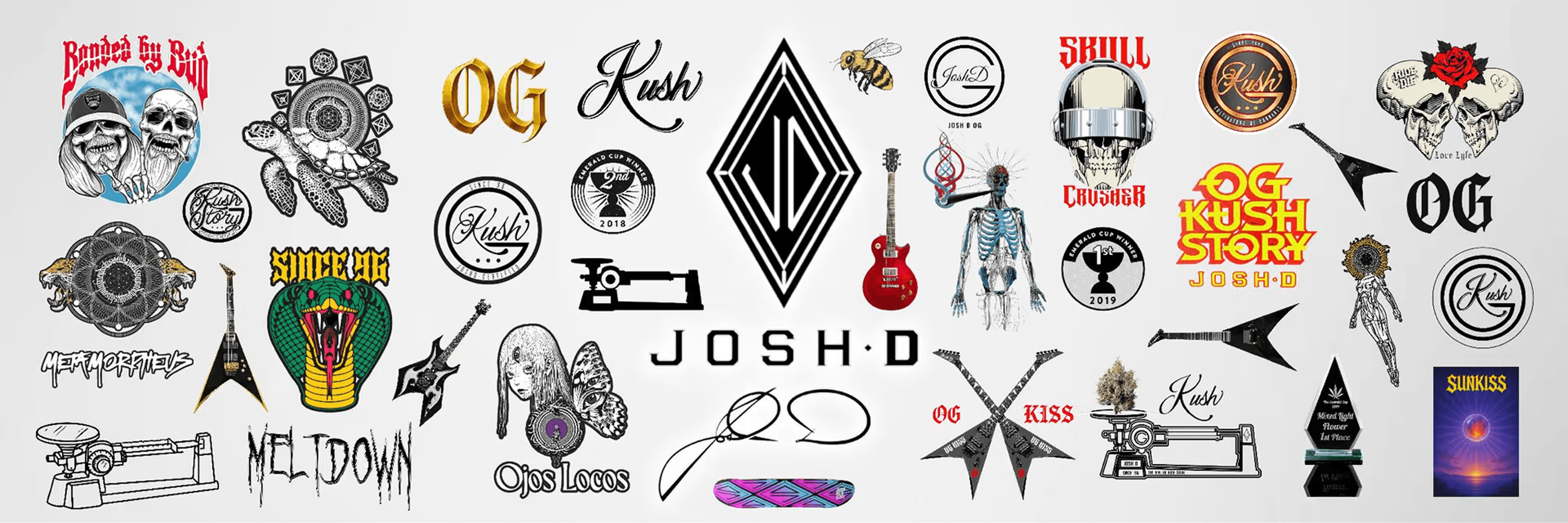 Josh D strain artwork collage